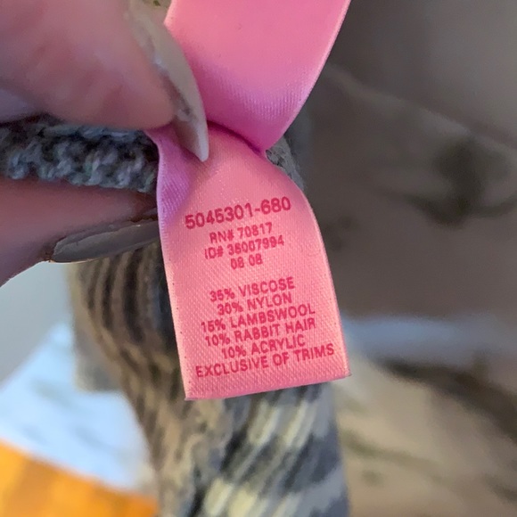 RARE M PINK LAMBSWOOL & RABBIT HAIR 86 VARSITY CARDIGAN ZIP UP SWEATER - Picture 13 of 17